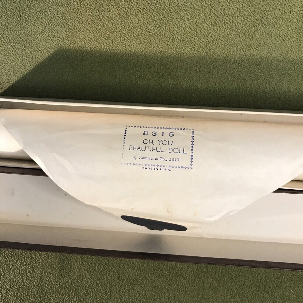 QRS Player Piano Word Roll 8315 Oh You Beautiful Doll Rudy Erlebach 1911